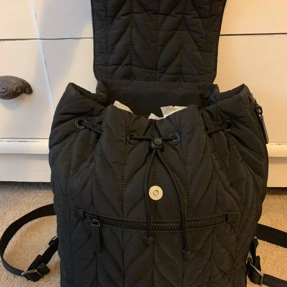 Kate Spade Black Quilted Backpack - Picture 4 of 6